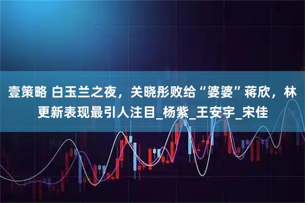 壹策略 白玉兰之夜，关晓彤败给“婆婆”蒋欣，林更新表现最引人注目_杨紫_王安宇_宋佳